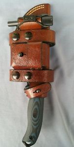 Esee 5 + hedgehog leatherworks sheath Custom Messer