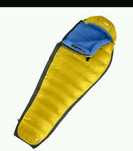 The North Face Gold Kazoo Down Filled Sleeping Bag Size Regular Right hand zip