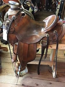 Wade Saddle By Rafter W Of Rexburg Idaho 16" Seat 8" Gullet Silver Conchos