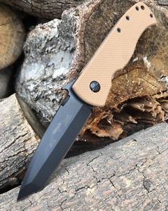 Emerson CQC-7V Tan Handles, V-Grind BT