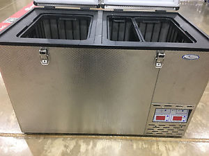 72 LTR NATIONAL LUNA S/Steel DOUBLE DOOR FRIDGE & FREEZER Model # NLR72S