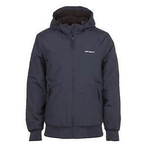 Carhartt Hooded Sail Jacket bleu marine/blanc - hydrofuge Hommes Veste D'hiver