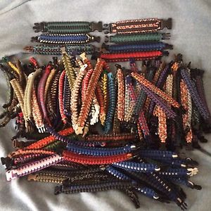 Wholesale Lot Paracord Survival Bracelets - 200 in various colors sizes styles