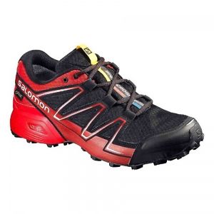 SALOMON SPEED VARIO GTX (390687) LAUFSCHUHE BLK/RED/BRI UK GR. 8 - GR. 12