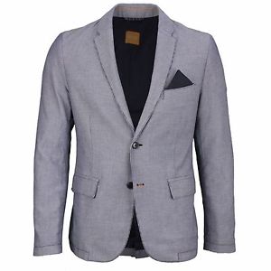 BOSS Orange Veste de costume Ajustement Régulier bleu blanc Minimal Motif