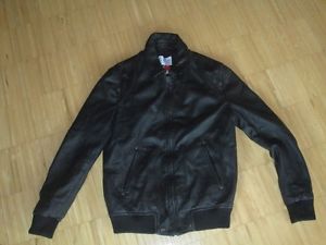 Levis Veste en cuir Veste Homme Cuir noir doublé Veste d'aviateur S 740700001