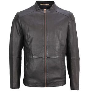BOSS Orange Veste En Cuir Veste noire Jermon 50306009 001