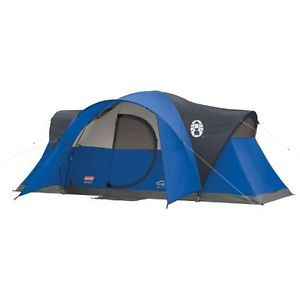 Premium Elite Montana 8 Person Tent Blue Waterproof Family Camping Outdoor Hikin