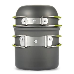 Portable Camping Randonnée Pique-nique Backpacking Pot Pan Ustensiles de Cuisine