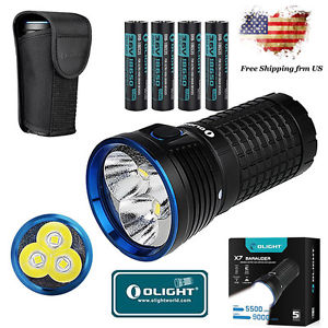 Olight X7 Marauder 9000LM Flashlight with 4* 3500mAh 18650 Batteries & Holster