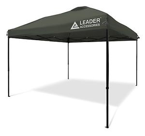 Leader Accessories 10x10 Straight Wall Instant Canopy Dark Grey including... New