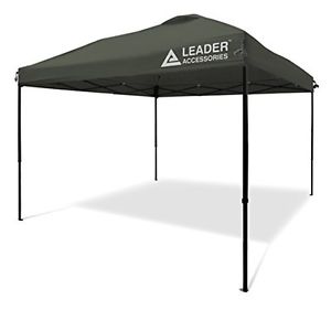 Leader Accessories 10x10 Straight Wall Instant Canopy Dark Grey including