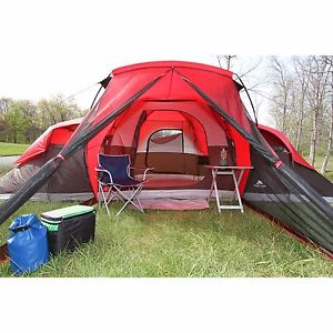 Ozark Trail Family Camping Tent Outdoor Multi Person Sleeps 10 Roll Back Fly