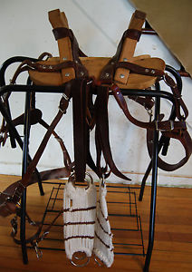 All leather and wood Sawbuck Pack Saddle and Pad