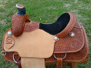 15" Johnny Scott Team Roping Saddle - Made in Texas