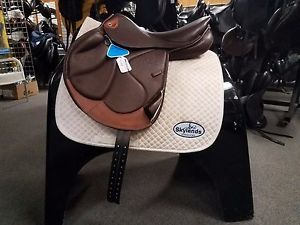 New! DEMO Stubben S Zaria Optimum Monoflap Jump Saddle - Size: 17.5" Ebony Brown