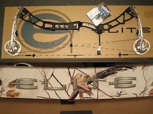 ELITE SYNERGY Archery Hunting Bow 27½" to 31" Right Hand 60# to 70# Black + Snow