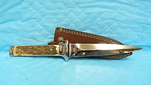 KERSHAW #1581 BOOT DAGGAR w/ LEATHER SHEATH COLLECTORS 9" FIXED BLADE KNIFE #6