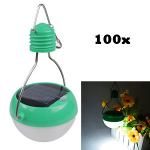 HOT 100PCS Outdoor Solar Power Powered Light LED Fence Wall Roof Yard Tent light