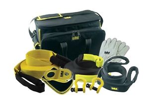 4WD Recovery Kit 8 Pce 11t Snatch Winch Strap Block Protector Shackle Bag Gloves