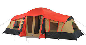 Ozark Trail 10-Person 3-Room Vacation Camping Tent with Built-In Mud Mat