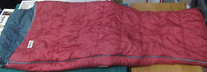 CARIBOU MOUNTAINEERING MICROFIBER RED 6' SLEEPING MUMMY BAG W/ DRAW STRING