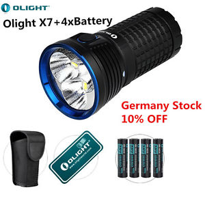 Olight X7 Marauder 9000 Lumens Taschenlampe 3 x Cree XHP70 CW LED mit 18650 Akku