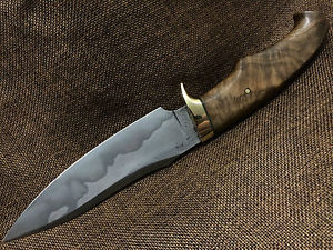 custom hunter messer knife mit hamon