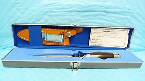 KERSHAW TROOPER #1007 SER 17417 JAN 1990 FIX BLADE KNIFE & CASE SHEATH INCERT#10