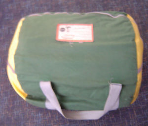 Vintage Sears Ted Williams Green Canvas Sleeping Bag With Storage Bag