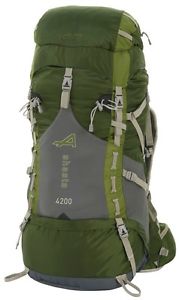 Shasta 4200 Hiking Backpack Tubular Frame Polyester Ripstop Rain Cover Green New