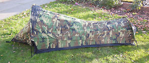 INTEGRAL DESIGNS WOODLAND CAMO OBSERVER 2-POLE BIVY TENT, 1 PERSON, MADE IN USA