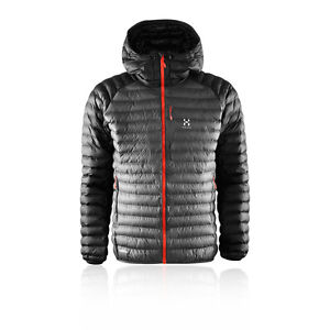 Haglofs Essens Mimic Mens Grey Water Resistant Hooded Outdoors Jacket Top