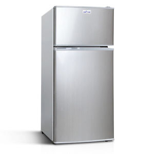 Brand New Upright 2-in-1 100L Caravan Bar Fridge Freezer Stainless Steel