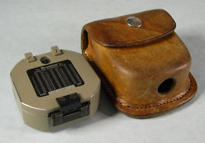 Vintage Brunton Pocket Transit Compass, Dampted Type w/ Leather Case