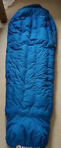 Montane Minimus Blue Waterproof Outdoor Camping Hooded Down Sleeping Bag