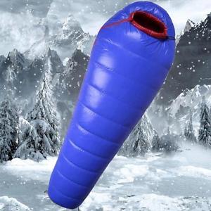 New Winter Camping Mummy 1000g Filling White Duck Down Sleeping Bag 3-4 Season