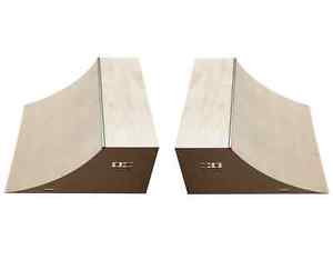 Pair of 8 Foot Skateboard Quarter Pipes (38 Inches Tall)