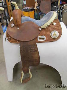 Circle Y NBHA Barrel Saddle 14" Lightly Used Fancy Model
