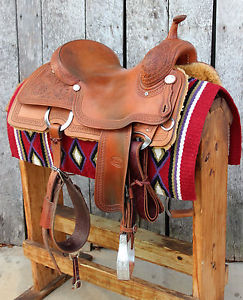 16" Custom Cutting/Cow Horse Saddle by Marty Byrd - Ada, OK
