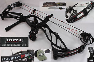 2016 Hoyt DEFIANT 34 {DEMO} 55-65#/ 27"-29" #2CAM DL R/Hand Blackout Package Bow