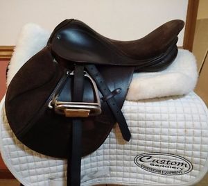 16" Stubben Edelweiss Jr. Suede C.S. youth jumping saddle