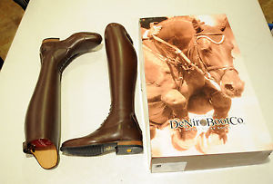 DE NIRO tall field boots NEW BROWN foxhunting Ladies 8 8.5 9 39 MA S slim