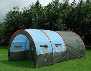 Outdoor 5-6-8-10 Persons LargeTunnel Tents 1 Hall 2 Room