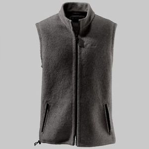 Mufflon Luke, anthracite, Gilet de laine pour hommes