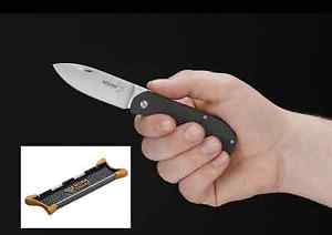 BÖKER Exskelibur II Carbon Titan CPM S-35VN Gentlemanmesser Nr. 395 + Work Sharp