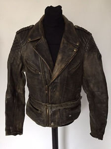 IXS Giacca In Pelle Pilota Aviatore Da Rockettaro Motociclista Vera Tgl XL (C508