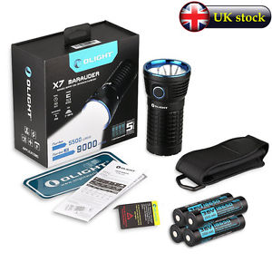 Olight X7 Marauder 9000 Lumens 3*CREE XHP70 LED Tactical Flashlight+ 4*Batteries