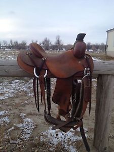 Jeff Smith ranch cutting, cowboy, will james saddle 15.5