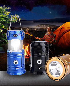 Outdoor USB Solar Power Camping Portable Lantern Rechargeable Emergency Light